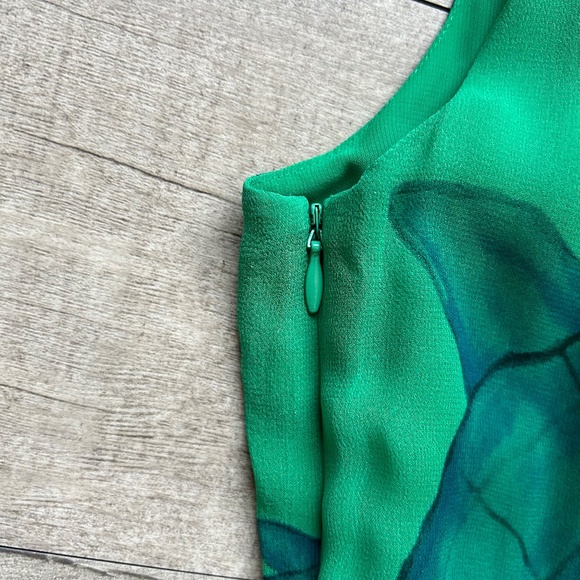 Anthropologie Moulinette Soeurs 100% Silk Green Turtle Indie Boho Dress 2 - Picture 12 of 12